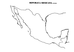 Mapa Republica Mexicana Contorno